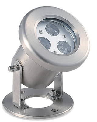 Đèn LED bể bơi 24VDC 3W chất liệu 304 SS lắp đặt bằng giá đỡ điều chỉnh góc