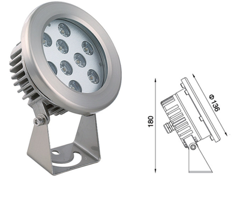 9W 12W Chìm LED RGB Bể tản nhiệt Vỏ tản nhiệt Làm việc dưới nước